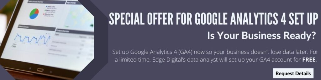 Special Offer for GA4 Set up blog
